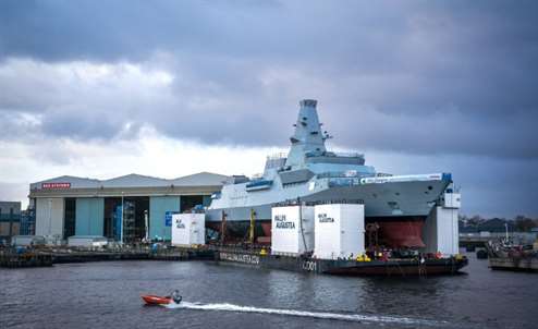 Неизвестные нанесли умышленные повреждения строящемуся британскому военному кораблю HMS Glasgow